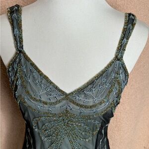 1920’s dress vintage fitted beaded size Small